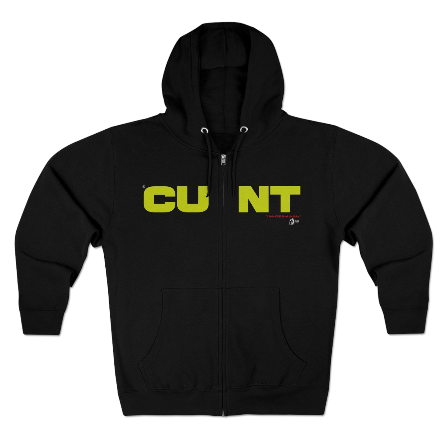 cunt y2k zip hoodie zipper