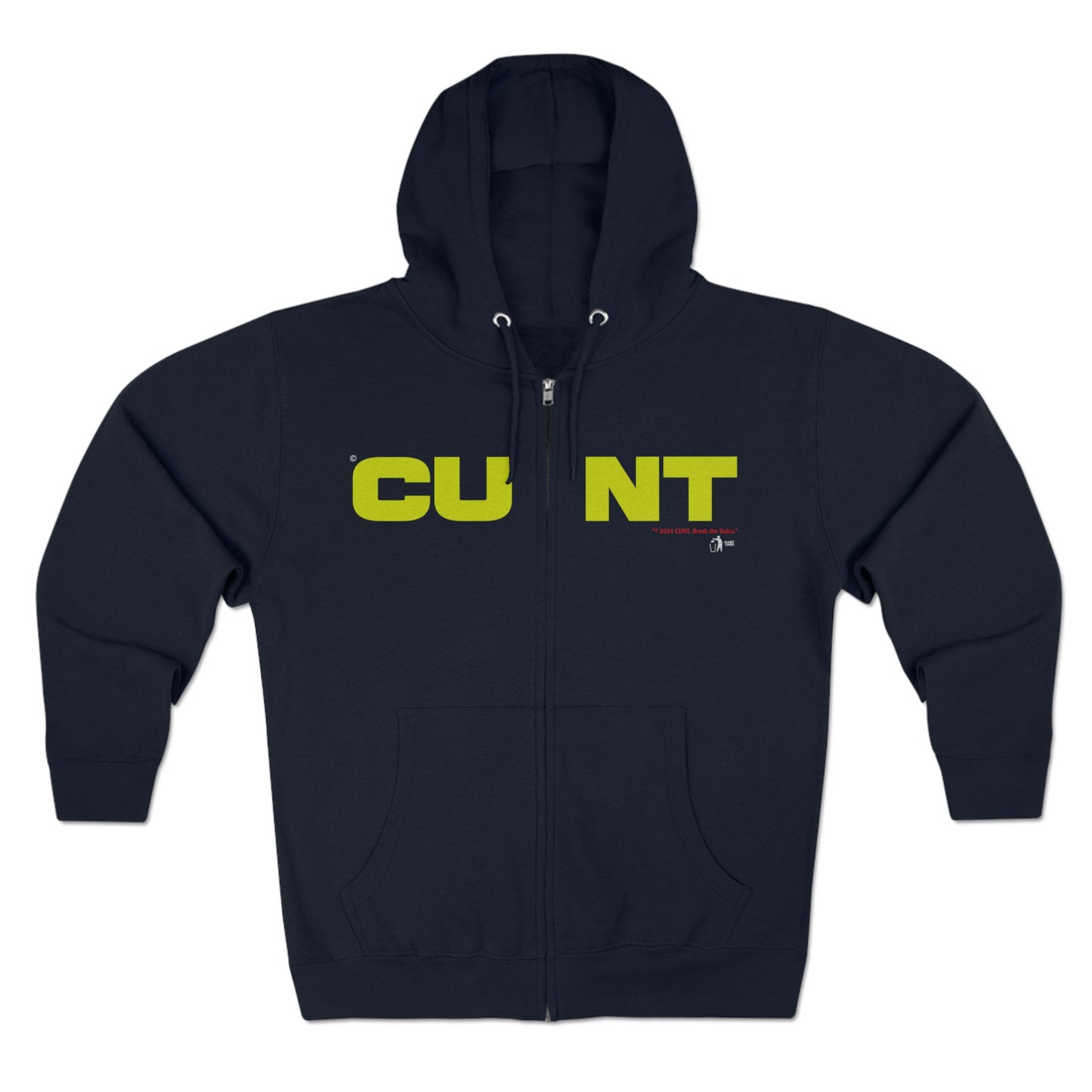 cunt y2k zip hoodie zipper