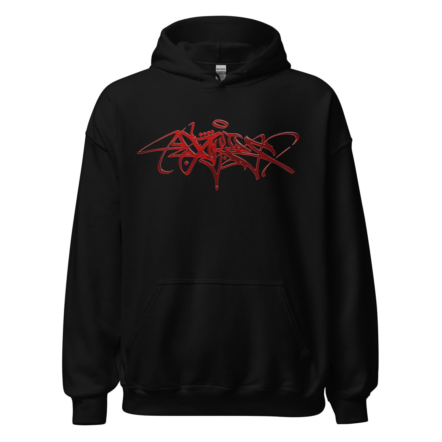 blo0dy red transparent graffiti tag 3d hoodie print