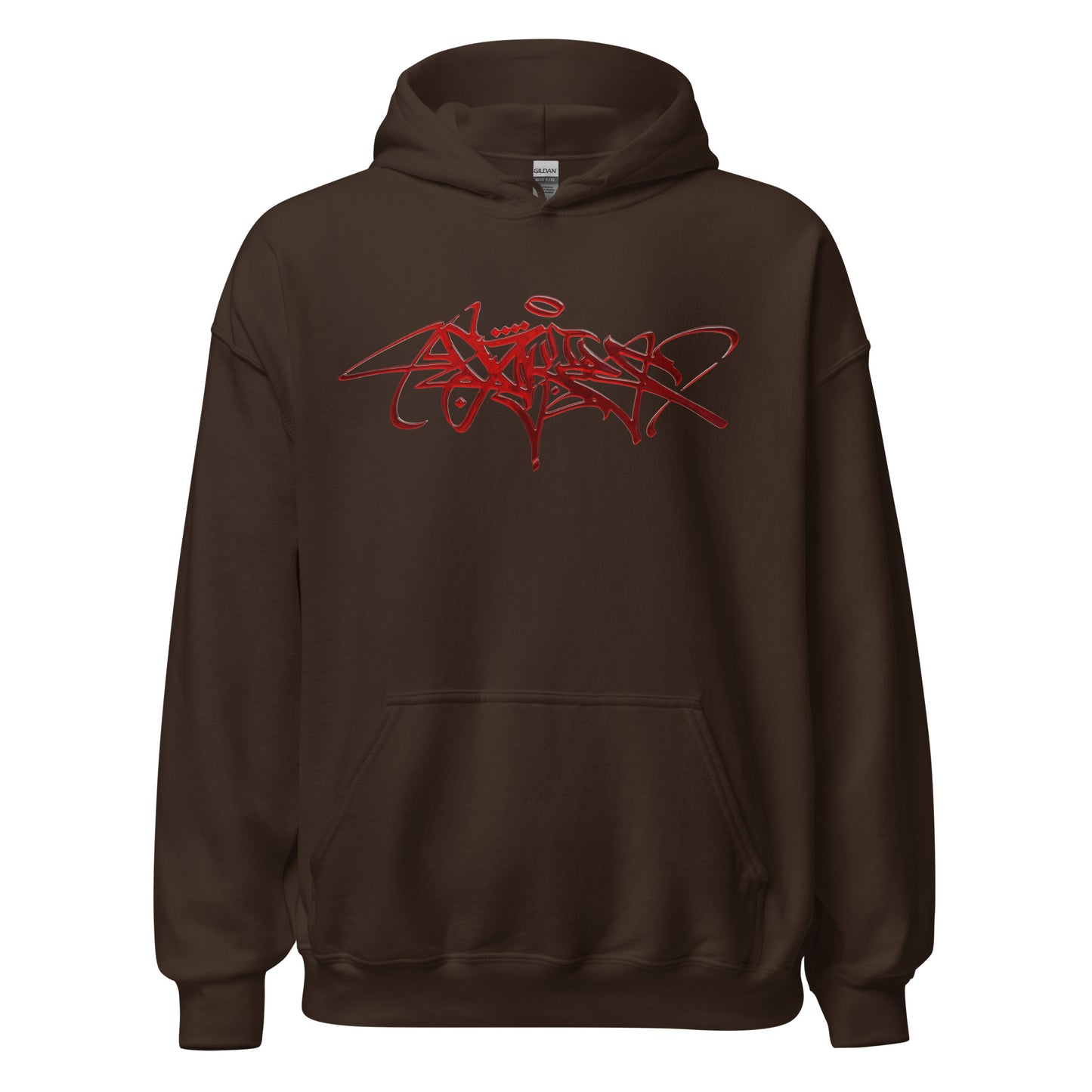 blo0dy red transparent graffiti tag 3d hoodie print