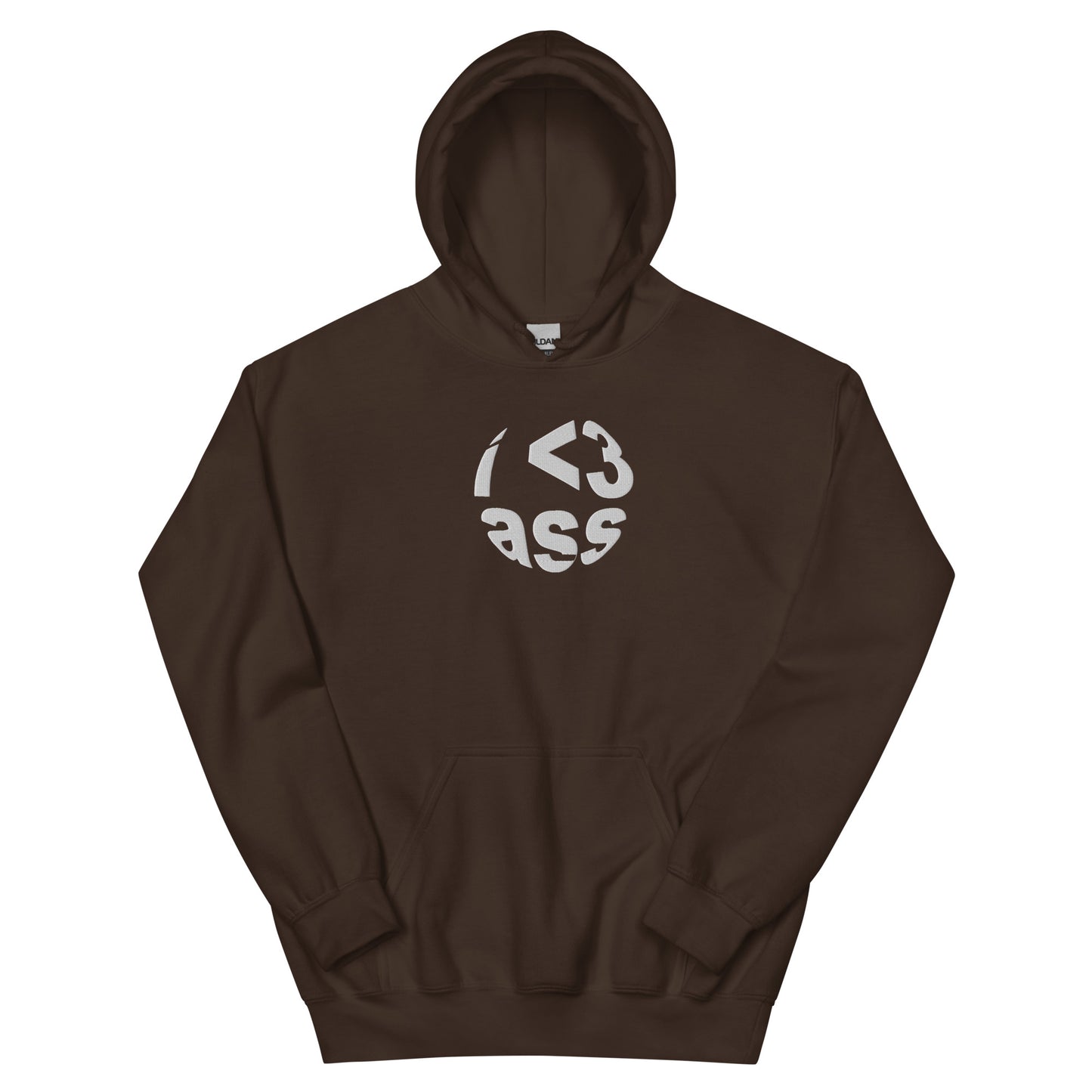 i <3 ass hoodie embroidery