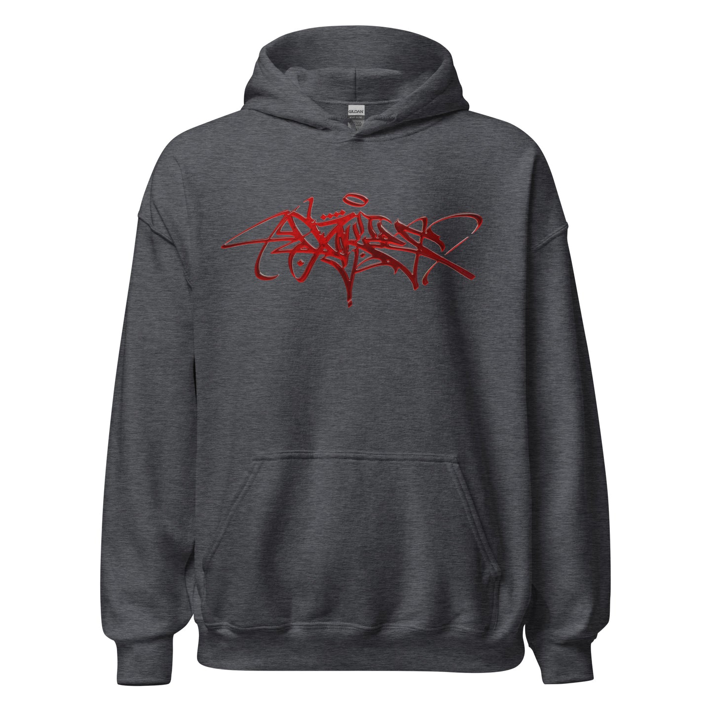 blo0dy red transparent graffiti tag 3d hoodie print