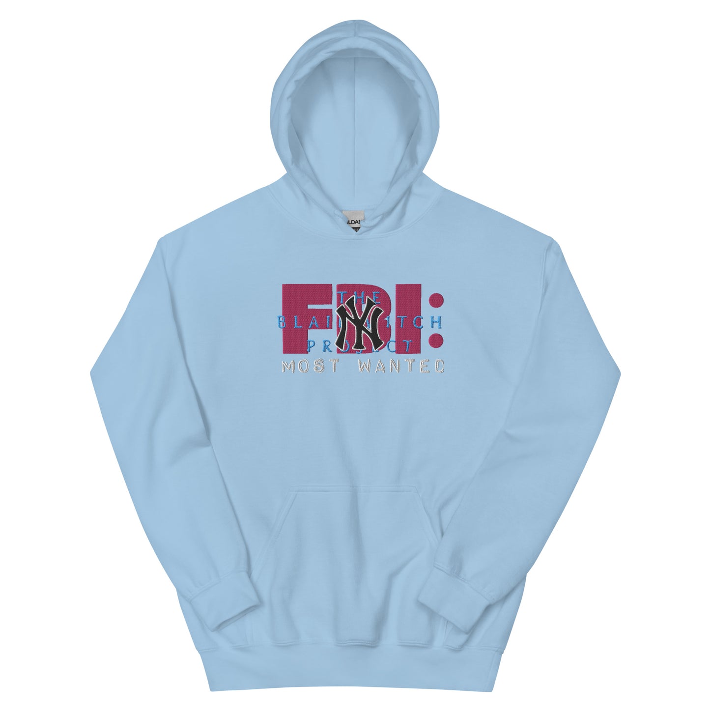 FBI most wanted nyc hoodie embroidery y2k mowa Lola goth the Blair witch project movie