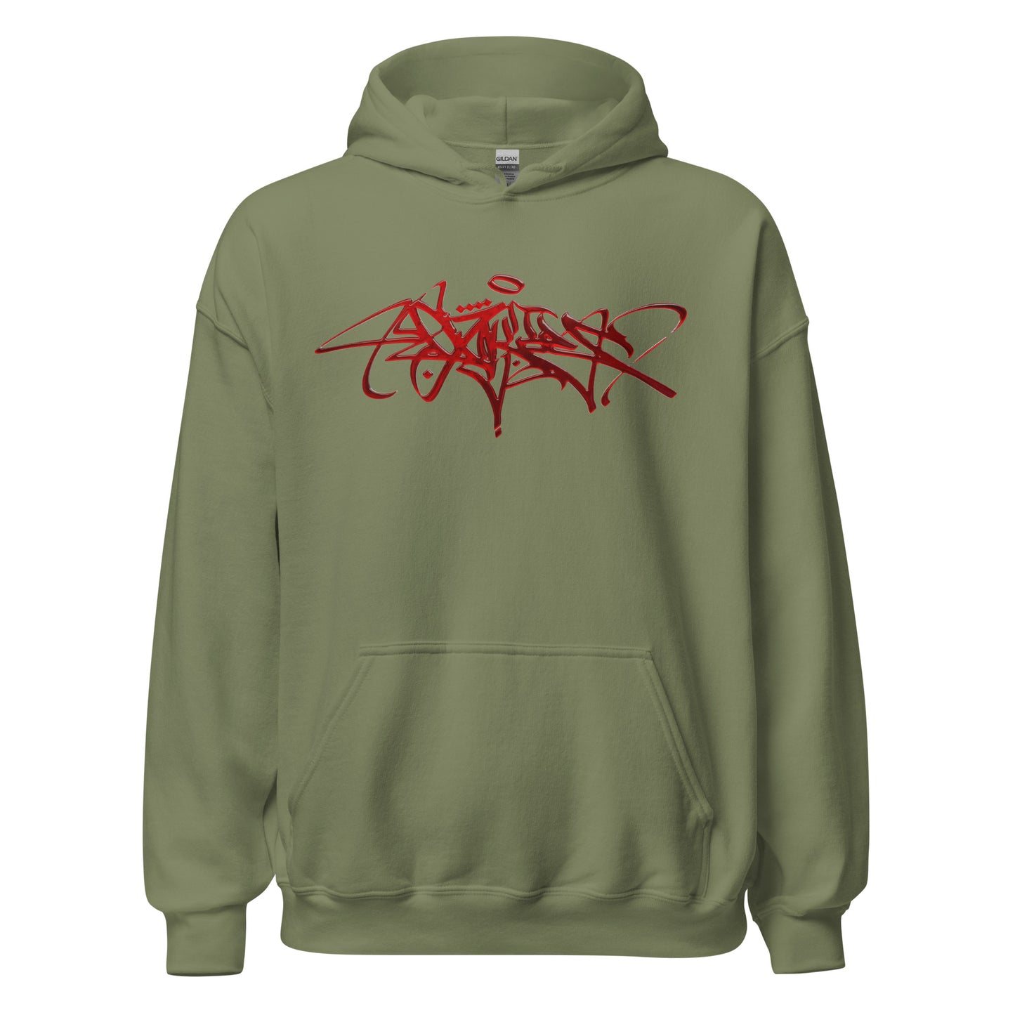 blo0dy red transparent graffiti tag 3d hoodie print