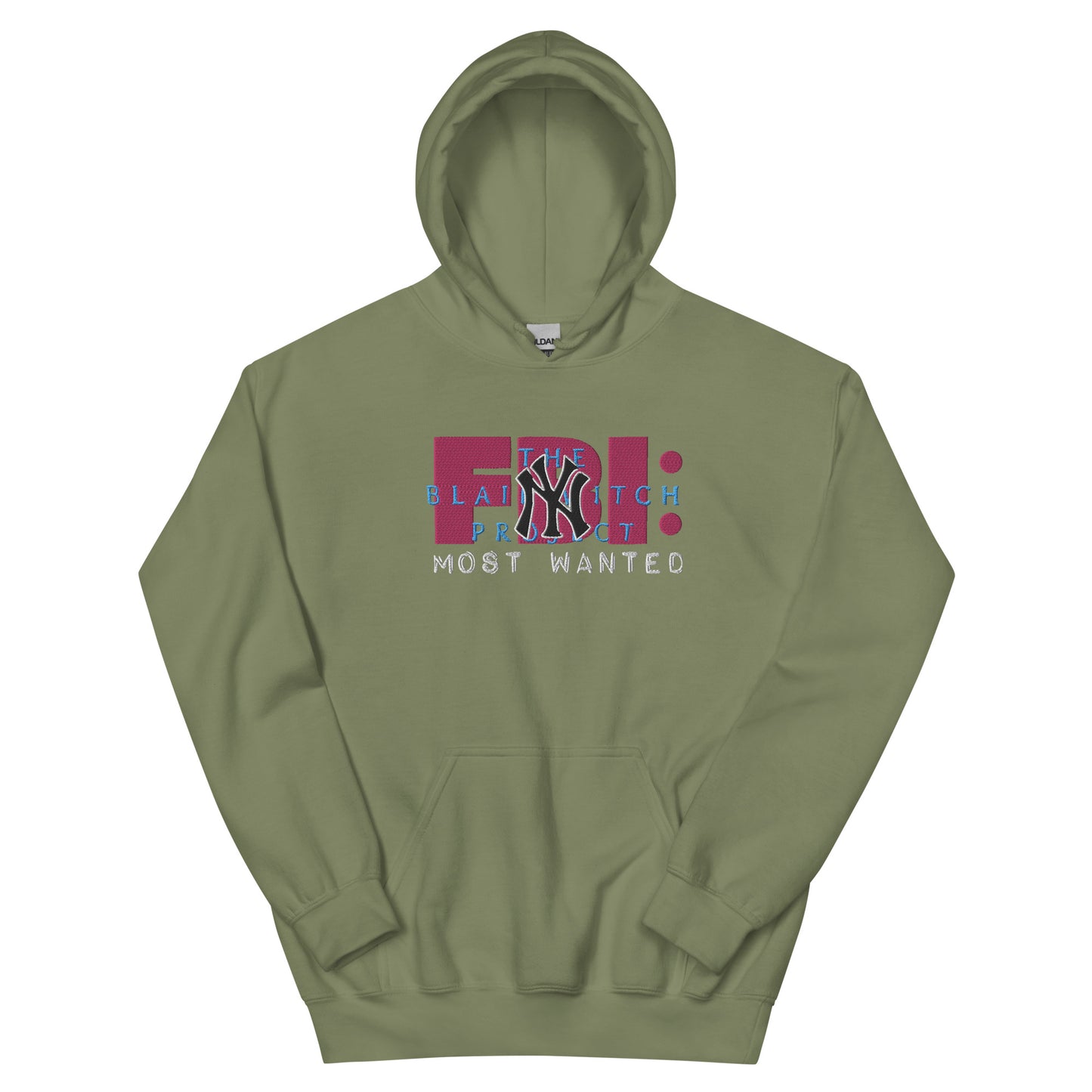 FBI most wanted nyc hoodie embroidery y2k mowa Lola goth the Blair witch project movie