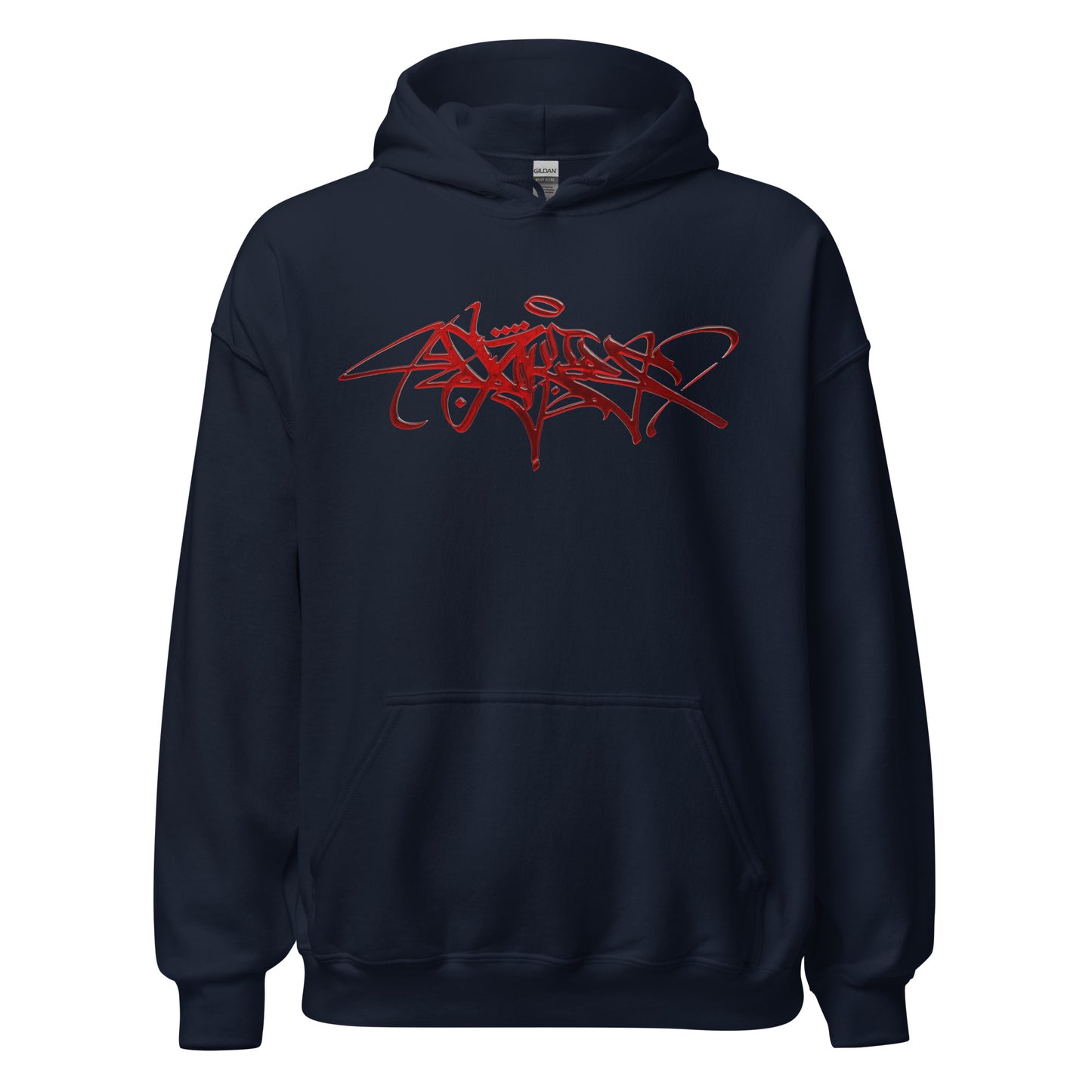 blo0dy red transparent graffiti tag 3d hoodie print