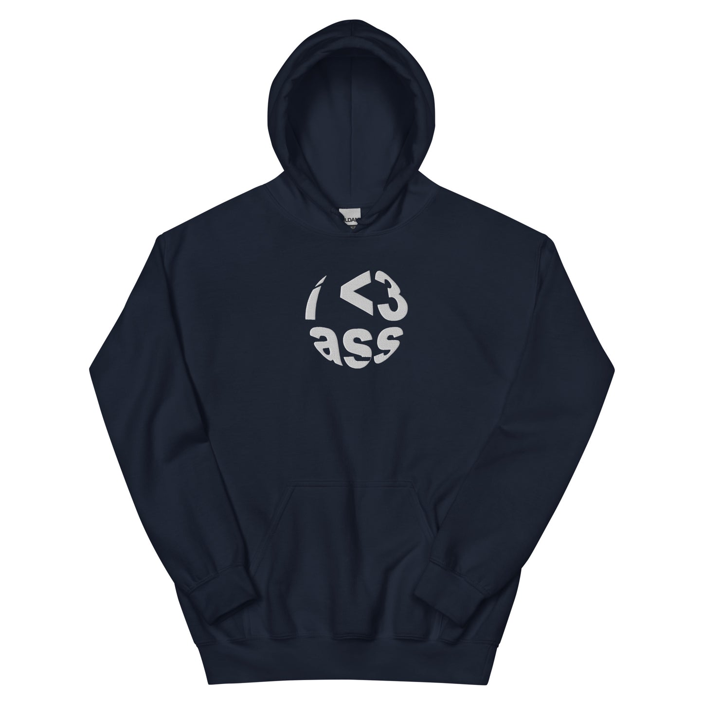 i <3 ass hoodie embroidery